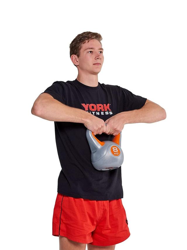 York Fitness Vinyl Kettlebell Weight 8 Kg - SW1hZ2U6MTU0ODc2Nw==