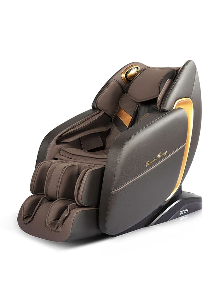 كرسي مساج 8 وظائف تدليك مع تدليك بالضغط بني ذهبي زيتاكو Zeitaku MANZOKU Massage Chair