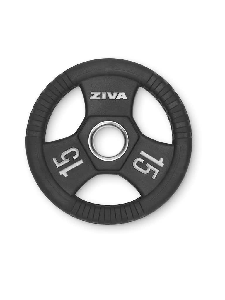 Ziva Performance Rubber Grip Olympic Disc Weight 15 Kg