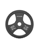 اثقال حديد 20 كجم أسود زيفا Ziva Performance Rubber Grip Olympic Disc Weight 20 Kg