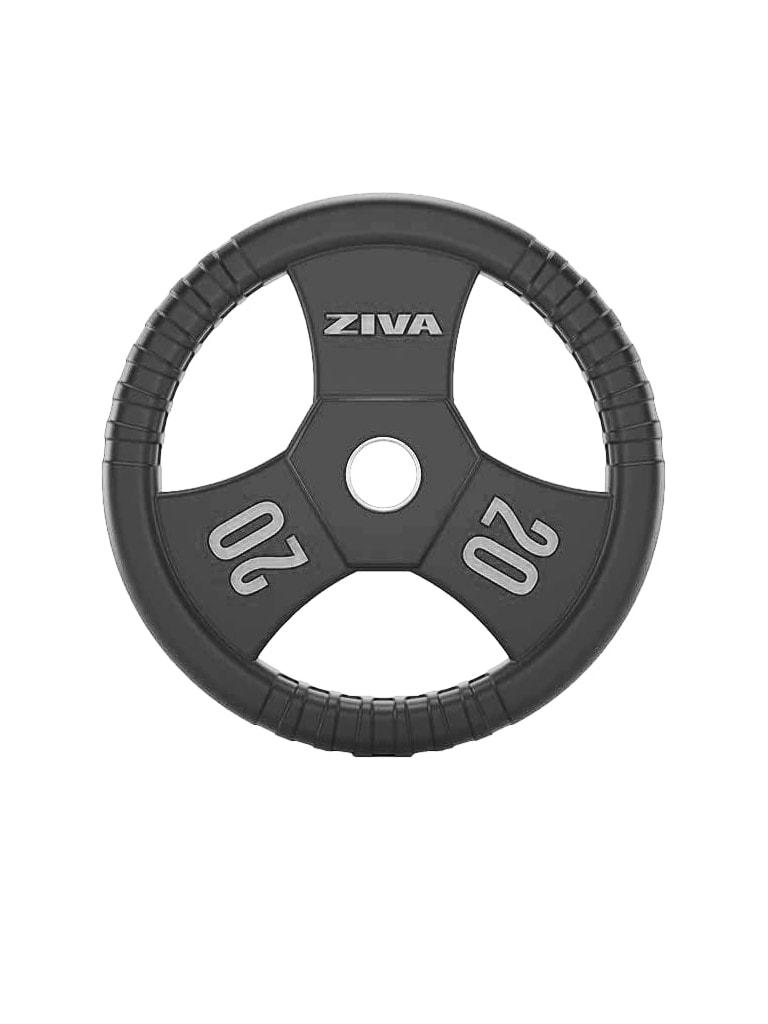 Ziva Performance Rubber Grip Olympic Disc Weight 20 Kg