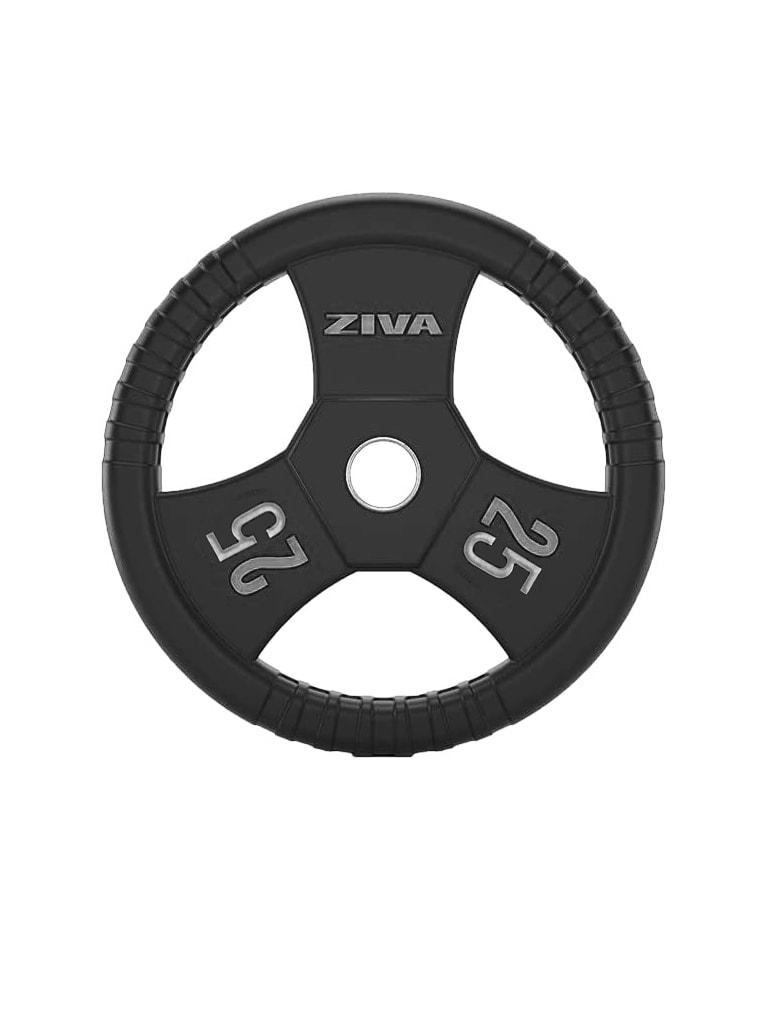 Ziva Performance Rubber Grip Olympic Disc Weight 25 Kg