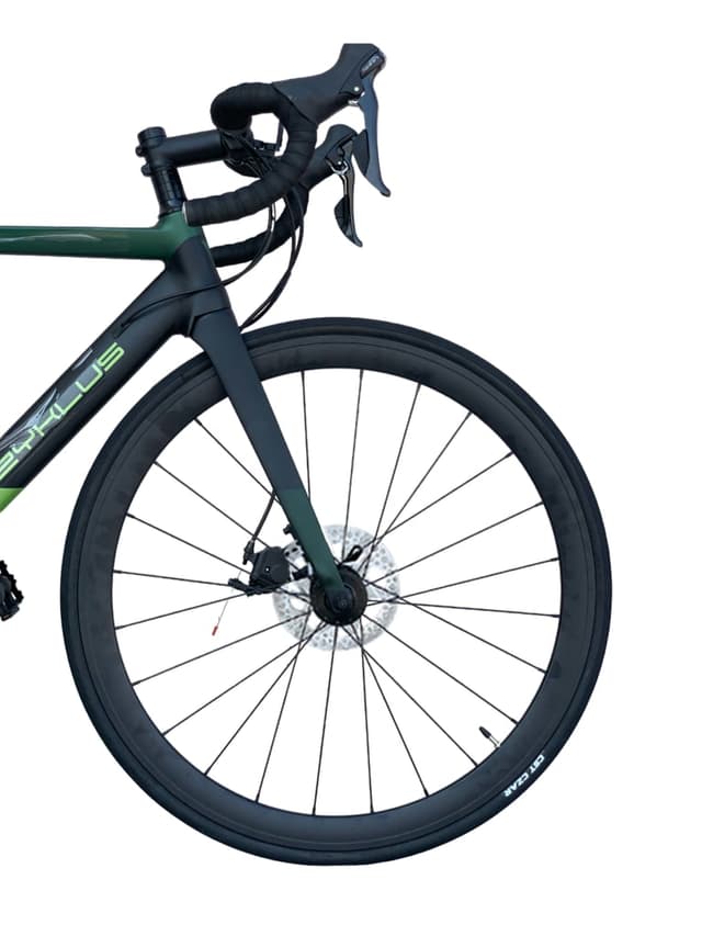 دراجة هوائية سيكل طريق زيرو قياس 53 باللون الأسود والأخضر من زيكلس Zyklus - Aero Road Bike-Green/Black Size 53