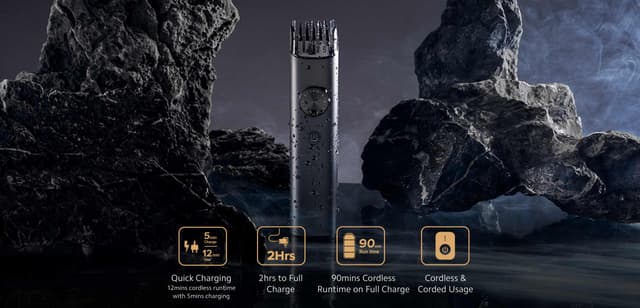 ماكينة حلاقة ذقن متعددة الاستخدامات للرجال أسود شاومي Xiaomi Black Grooming Kit Pro Beard Trimmer for Men - 324985