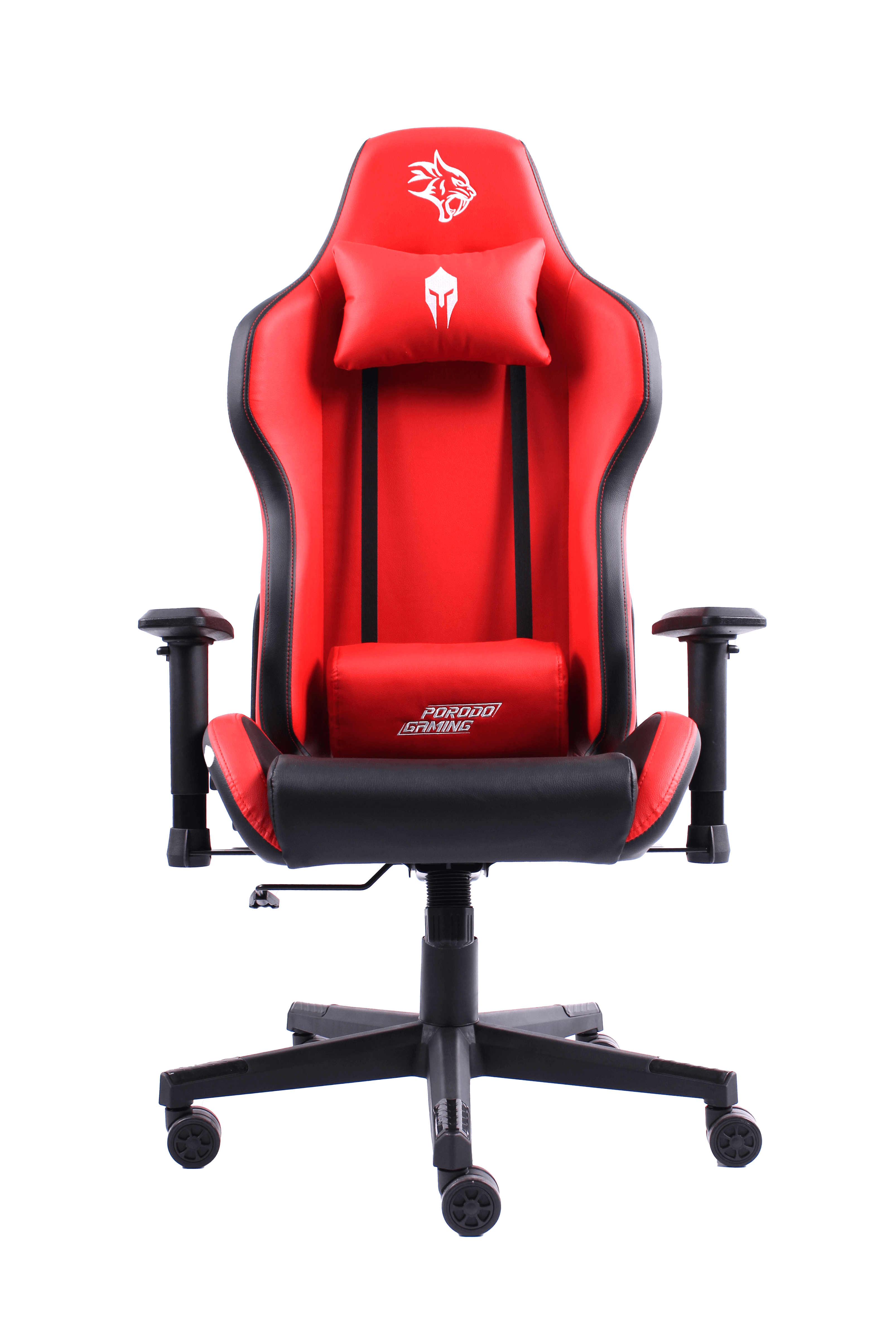 Porodo Gaming Professional Gaming Chair with Molded Foam Seats & 2D Armrest - Red/Black