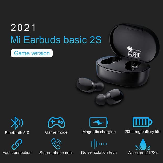 سماعة بلوتوث قيمنق شاومي 2 اس نسخة صينية Xiaomi Mi True Basic 2S Gaming Wireless Earbuds