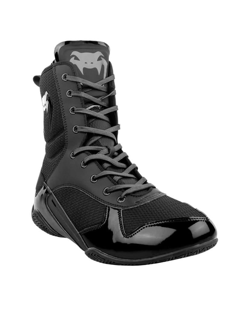 Venum Elite Boxing Shoes | Black/Black