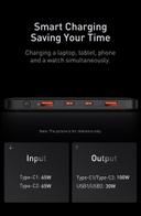 شاحن متنقل باور بانك بيسوس 20000 مللي أمبير 100 واط يدعم شحن اجهزة ماك بوك Baseus Blade Ultrathin Power Bank