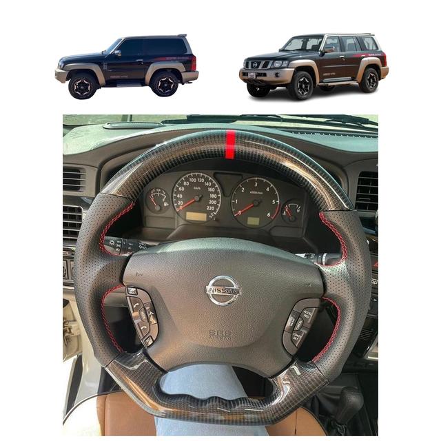 Carbon Fiber Steering Wheel Nissan Patrol Y61 VTC GU - SW1hZ2U6MTY3MTMyOQ==