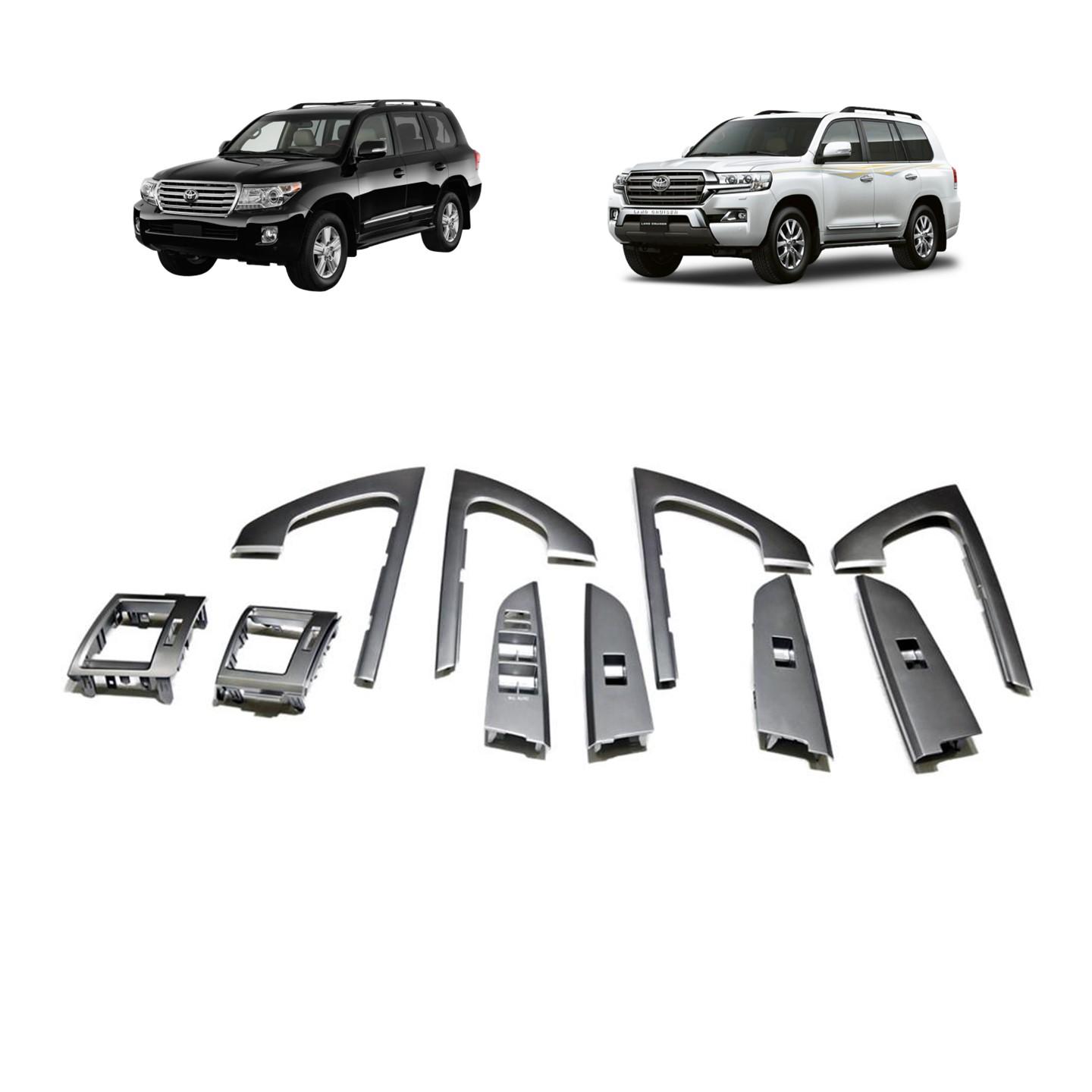 Silver Interior Dash Trim Kit for Toyota Land Cruiser LC200