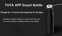 مطارة ماء حار وبارد ذكية 600 مللي مع تطبيق تويا Tuya Smart Water Bottle With App