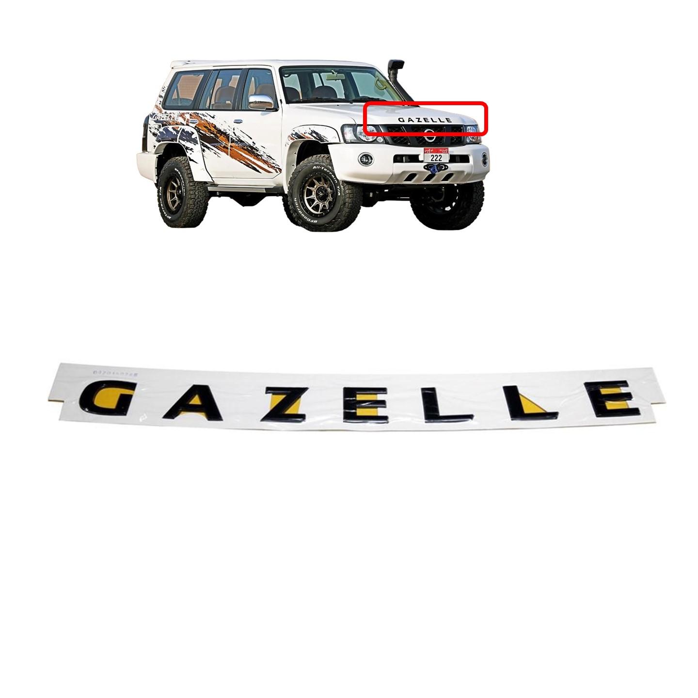 GAZELLE Black Hood Badge - Nissan Patrol Y61 VTC GU