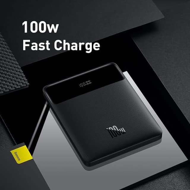 شاحن متنقل باور بانك بيسوس 20000 مللي أمبير 100 واط يدعم شحن اجهزة ماك بوك Baseus Blade Ultrathin Power Bank