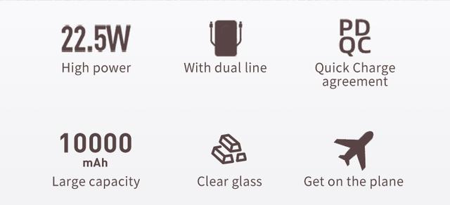 Recci RPB-P40 22.5W + PD20W Power Bank 10000Mah (Built-In Type-C + iOS Devices Cable)