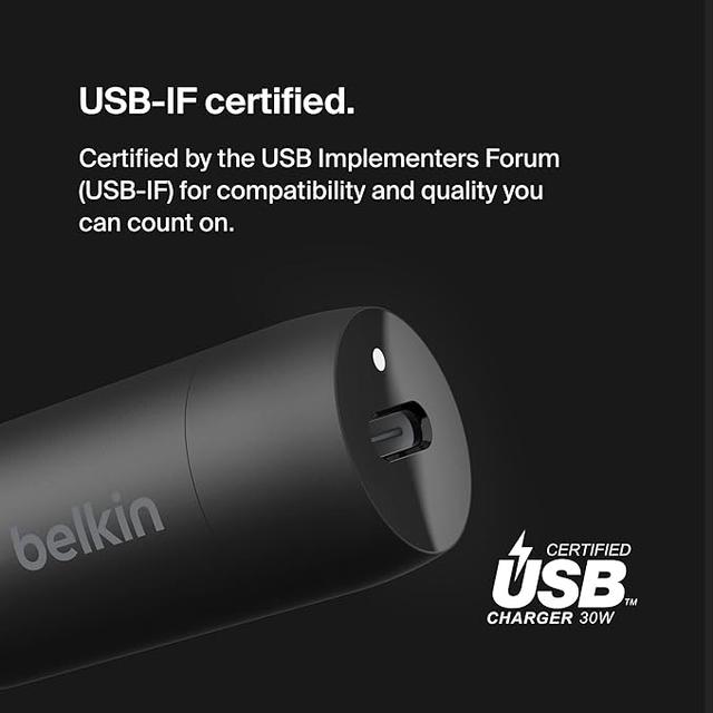 شاحن سيارة بيلكن مدخل تايب سي مع كيبل ايفون Belkin Boost Charge Car Charger with USB-C to Lightning Cable - SW1hZ2U6MTY2NzEyNw==