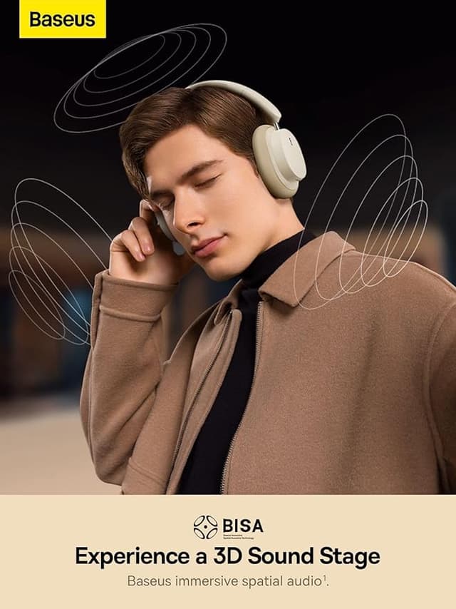 سماعة سماعة رأس لاسلكية بيسوس باوي D05 مع عزل الضجيج Baseus Bowie D05 Wireless Bluetooth Headphone