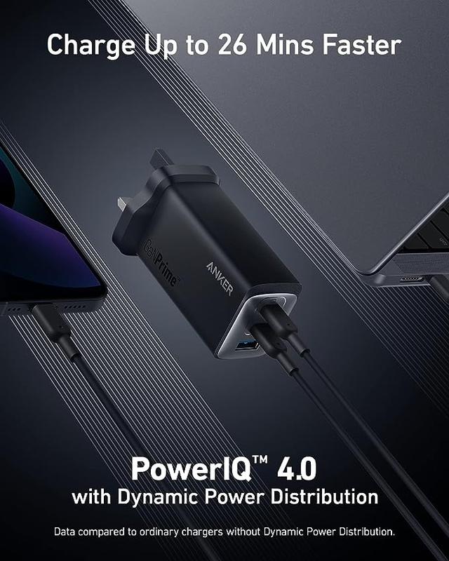 شاحن جداري انكر بتقنية جان برايم 120 واط Anker 737 Charger GaNPrime