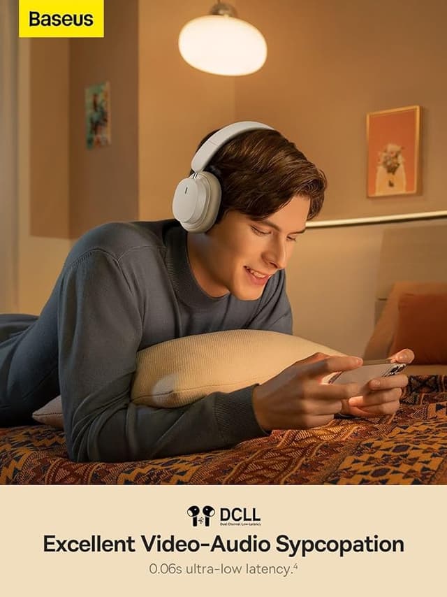 سماعة سماعة رأس لاسلكية بيسوس باوي D05 مع عزل الضجيج Baseus Bowie D05 Wireless Bluetooth Headphone