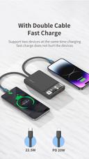 Recci RPB-P40 22.5W + PD20W Power Bank 10000Mah (Built-In Type-C + iOS Devices Cable)