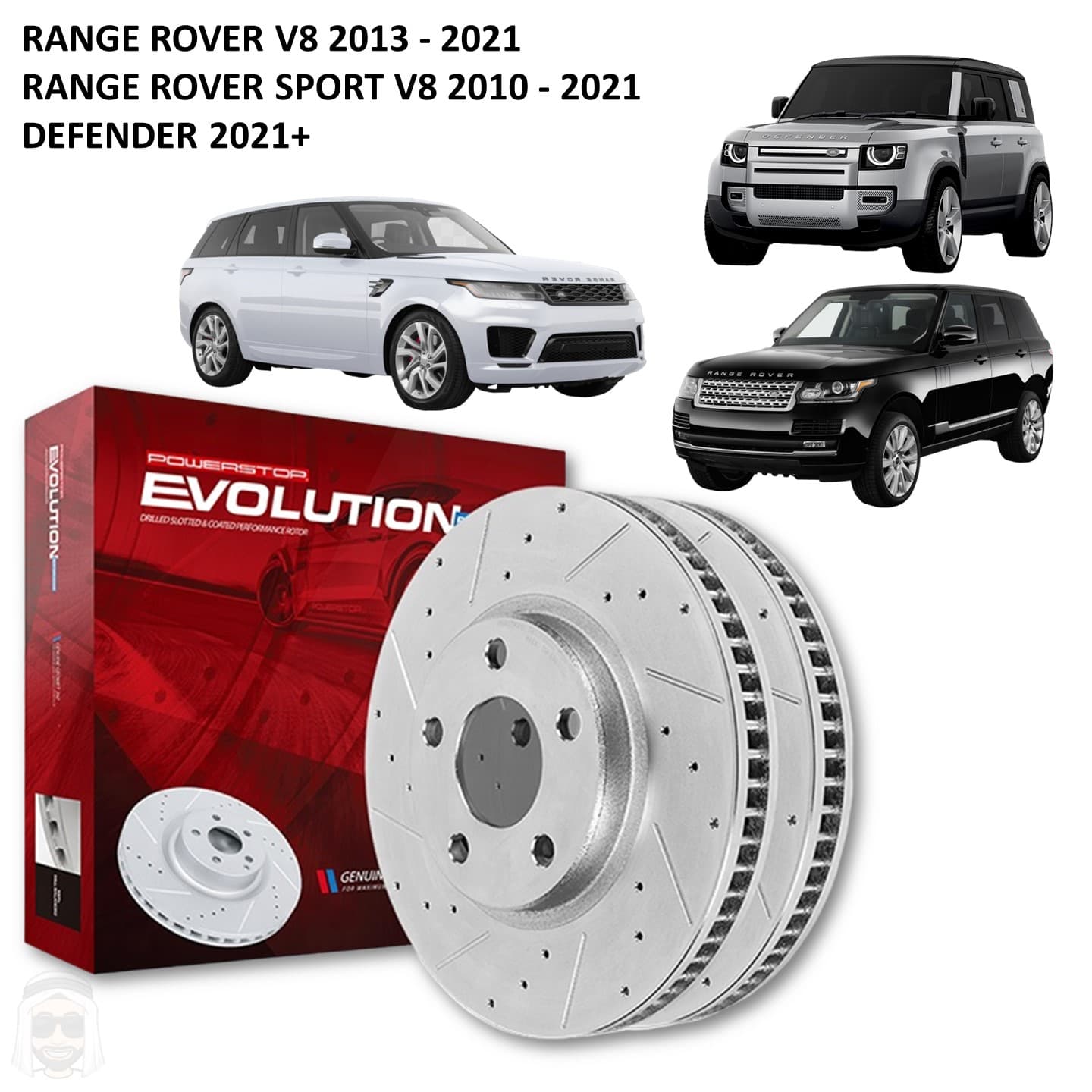 Order Range Rover Vogue and Sport V8 and Defender Drilled and Slotted