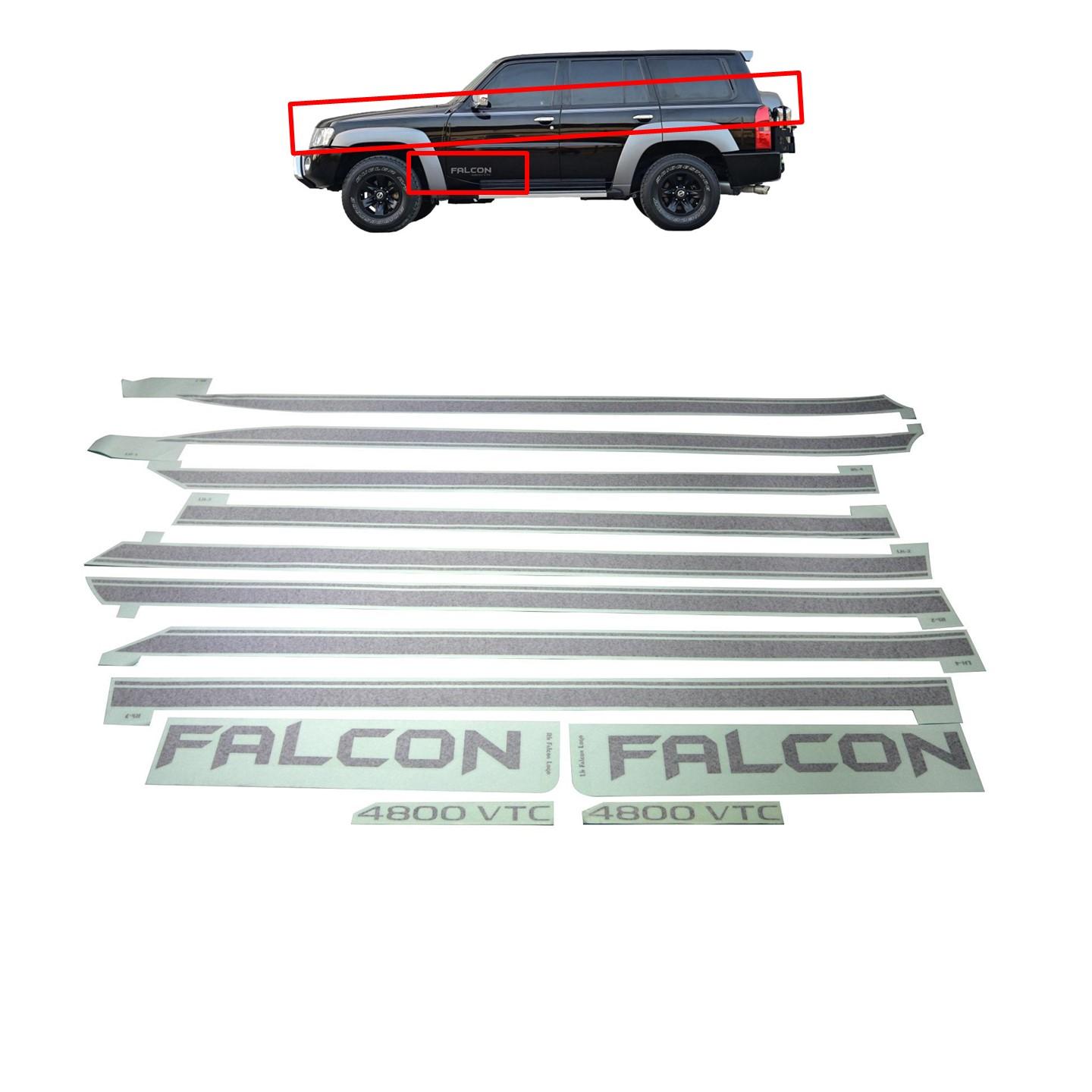 Falcon Side Stripe Grey Nissan Patrol Y61 VTC GU