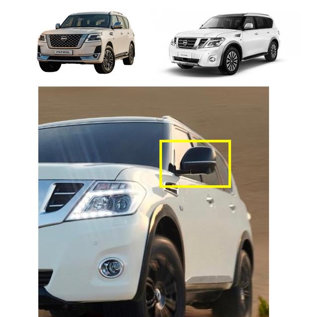 Black Side Mirror Covers with Sequential LED Lights Nissan Patrol Y62 - 702594