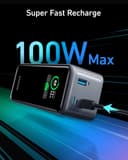 باور بانك شاحن متنقل انكر 20000 مللي أمبير 100 واط يو اس بي يدعم شحن اجهزة ماك بوك Anker 735 Power Bank PowerCore 20K
