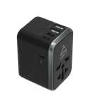 ADONIT Universal Travel Adapter 3C2A - International Wall Charger PD 65W (3 USB-C + 2 USB-A) - Black - SW1hZ2U6MTY3OTQ2Ng==