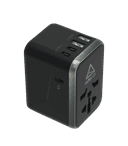 شاحن السفر 65 واط 5 منافذ 2 مخرج ادونيت أسود  ADONIT Universal Travel Adapter 3C2A International Wall Charger PD 65W 3 USB-C + 2 USB-A - SW1hZ2U6MTY3OTQ2Ng==