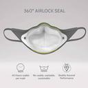 كمامة غبار أبيض وأصفر اير بوب AirPOP Active Face Mask - SW1hZ2U6MTY1NjA5MQ==