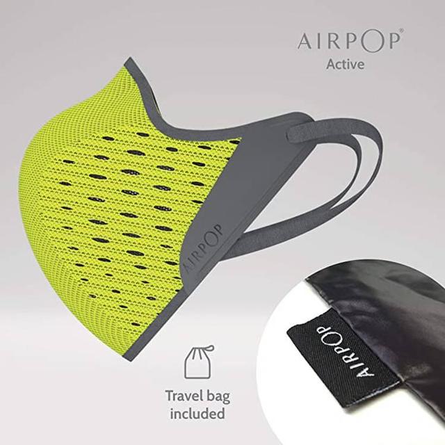 كمامة غبار أبيض وأصفر اير بوب AirPOP Active Face Mask - SW1hZ2U6MTY1NjA5Nw==