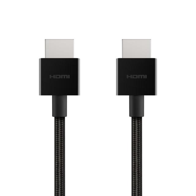 سلك اتش دي 4K بطول 2 متر بيلكن أسود  BELKIN 4K Ultra High Speed HDMI 2.1 Braided Cable 2 Meter - SW1hZ2U6MTY3OTc5Mg==