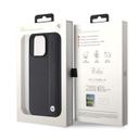 BMW Leather Case with Sign Texture & Strip Pattern for iPhone 15 Promax - Black - SW1hZ2U6MTY1MzU4MA==