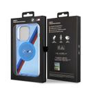 BMW Magsafe Case with M Tricolor Stripes Design for iPhone 15 Promax - Blue - SW1hZ2U6MTY1MzI0OA==