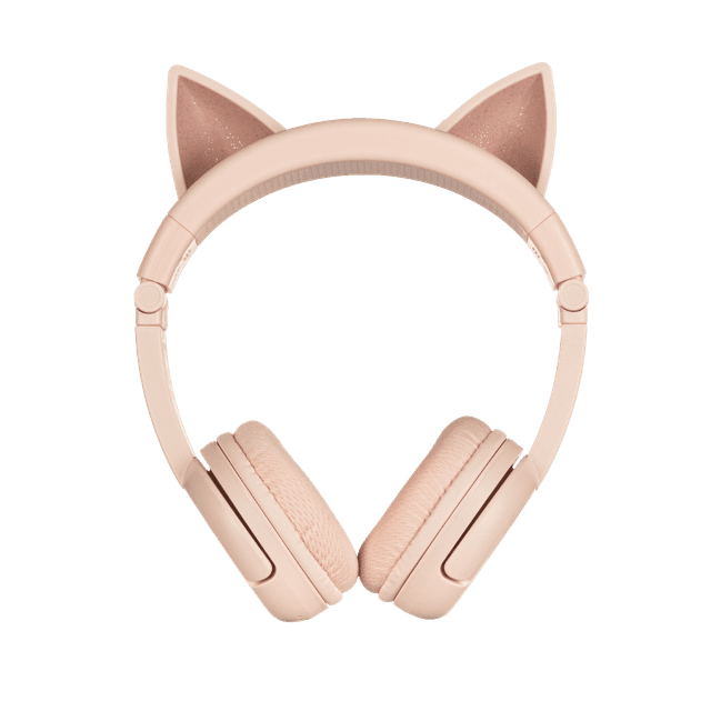 BUDDYPHONES PlayEars+ Bluetooth Wireless Headset - Superb Sound & Playful Animal Ears Design - Cat - Pink - SW1hZ2U6MTY3OTU2OA==