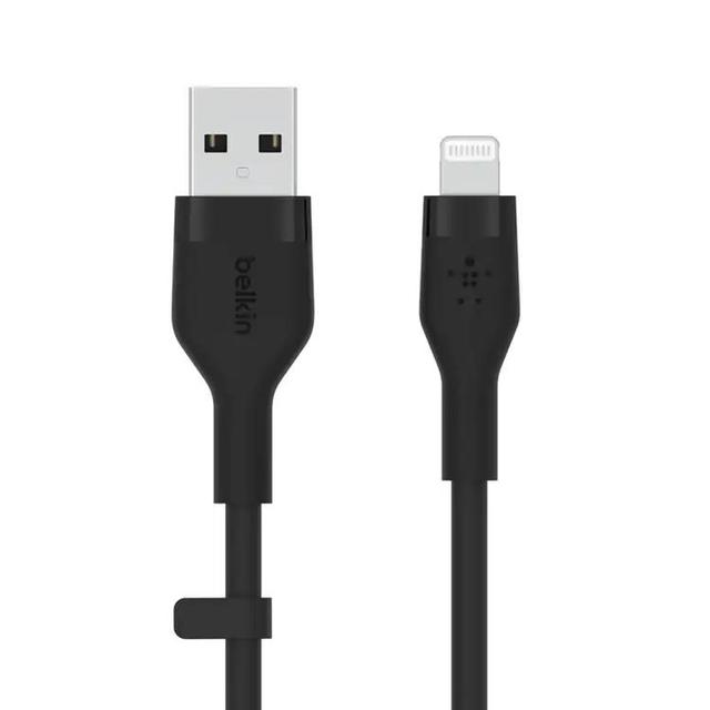 Belkin BOOST CHARGE™ Flex USB-A to Lightning Connector Soft-touch Silicone, 1M - Blac - SW1hZ2U6MTY1NDQzOA==