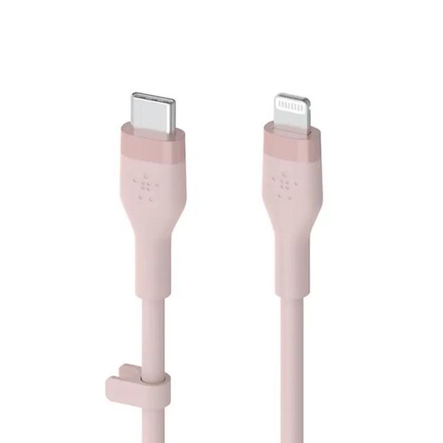 كيبل شحن ايفون 1 متر سيليكون زهر بيلكن Belkin BOOST CHARGE™ Flex USB-C to Lightning Connector Soft-touch Silicone - SW1hZ2U6MTY1NDQwNQ==