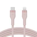 كيبل شحن ايفون 1 متر سيليكون زهر بيلكن Belkin BOOST CHARGE™ Flex USB-C to Lightning Connector Soft-touch Silicone - SW1hZ2U6MTY1NDQwNw==