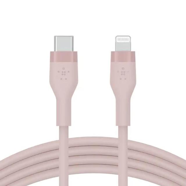 كيبل شحن ايفون 1 متر سيليكون زهر بيلكن Belkin BOOST CHARGE™ Flex USB-C to Lightning Connector Soft-touch Silicone - SW1hZ2U6MTY1NDQwNw==