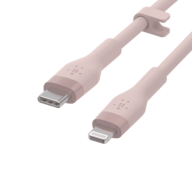 كيبل شحن ايفون 1 متر سيليكون زهر بيلكن Belkin BOOST CHARGE™ Flex USB-C to Lightning Connector Soft-touch Silicone - SW1hZ2U6MTY1NDQwOQ==