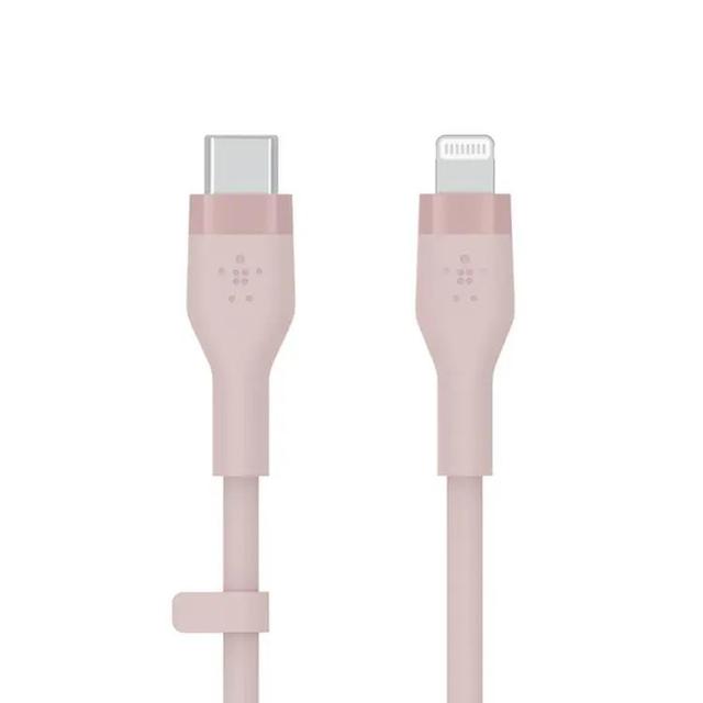 كيبل شحن ايفون 1 متر سيليكون زهر بيلكن Belkin BOOST CHARGE™ Flex USB-C to Lightning Connector Soft-touch Silicone - SW1hZ2U6MTY1NDQwMw==