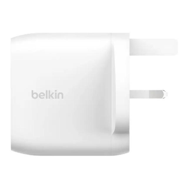 فيش شاحن 60 واط منفذين أبيض بيلكن Belkin Boost Charge Pro Dual USB-C Wall Charger with PPS 60W 3pin - SW1hZ2U6MTY1NDQ2MA==