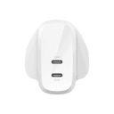 فيش شاحن 60 واط منفذين أبيض بيلكن Belkin Boost Charge Pro Dual USB-C Wall Charger with PPS 60W 3pin - SW1hZ2U6MTY1NDQ1Ng==