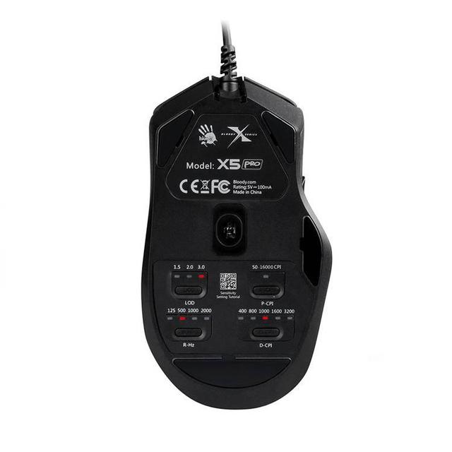 ماوس قيمنق سلكي أسود بلودي Bloody X5 Pro RGB Gaming Mouse with Adjustable 16000 CPI - SW1hZ2U6MTY1Mzk1OA==