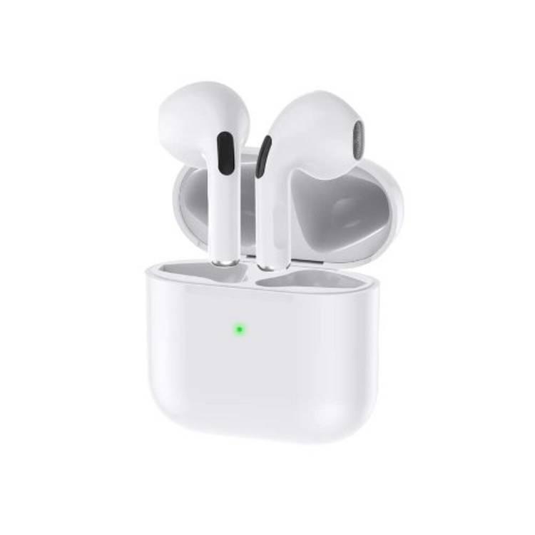 سماعات اذن بلوتوث ايربودز ابيض من بيودي Budi Earbuds TWS Wireless Charger BT White