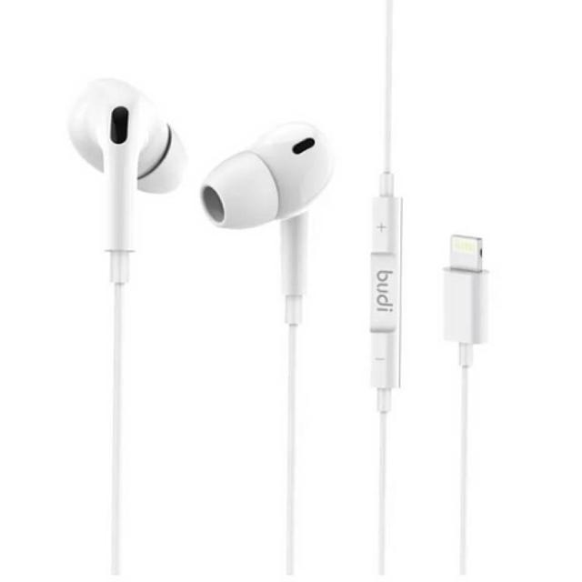 سماعات سلكية ابل مع ريموت ومايك مدمج من بيودي Budi Earphone With Remote & Mic - SW1hZ2U6MTY1MTk2NQ==