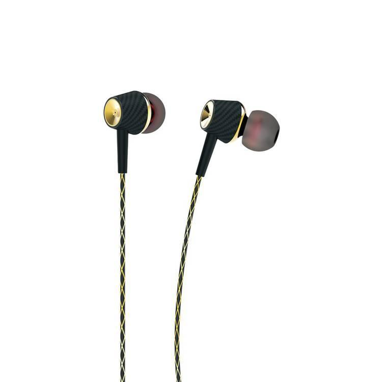 Budi Earphone With Remote & Mic 1.2m - Black