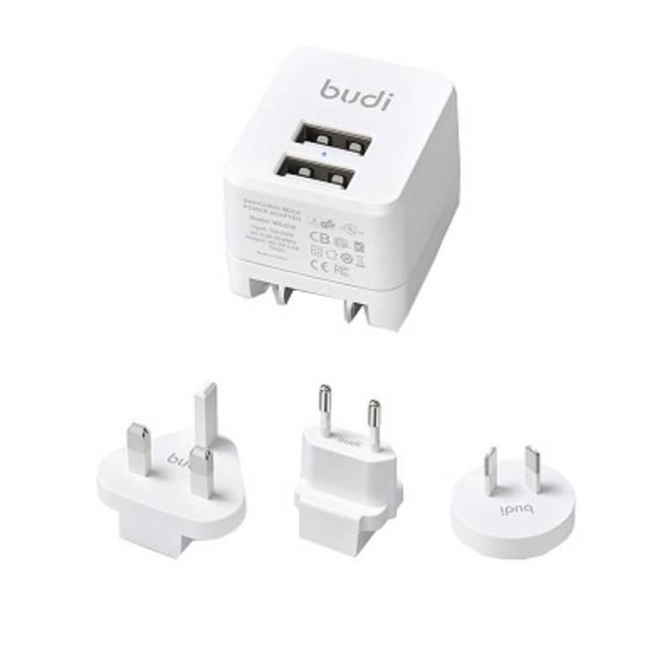 شاحن جداري 12 واط لون ابيض من بودي Budi Global Travel Charger 12W White