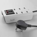 توصيلة كهربائية مع منافذ يو اس بي 24 واط لون ابيض من  بودي Budi Home Charger De Maison 24 Watt White - SW1hZ2U6MTY1MTkwOA==