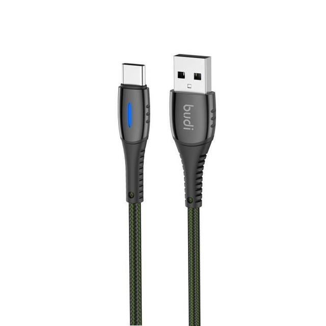 وصله تايب سي 3 متر لون اسود من بودي Budi Smart Auto Disconnect Charge Sync Cable 3M USB-A To USB-C - SW1hZ2U6MTY1MTg0Nw==